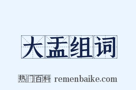 大盂组词是什么意思的图片